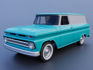 Chevrolet Panel Truck 1965 3D-Druckmodell