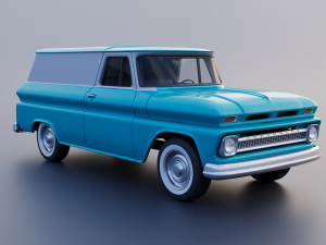 Chevrolet Panel Truck 1965 Modèles 3D en vedette