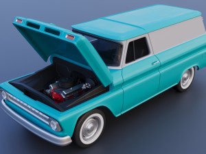 Chevrolet Panel Truck 1965 Modèles 3D en vedette