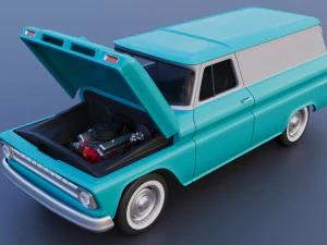 Chevrolet Panel Truck 1965 3D Print Model