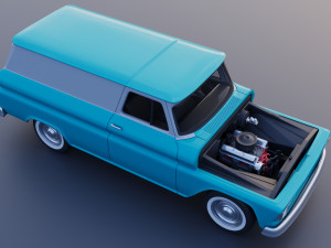 Chevrolet Panel Truck 1965 Modèles 3D en vedette