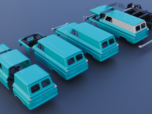 Chevrolet Panel Truck 1965 Modèles 3D en vedette