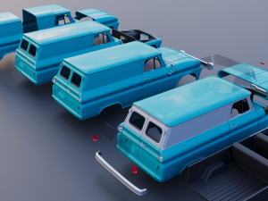 Chevrolet Panel Truck 1965 Modèles 3D en vedette