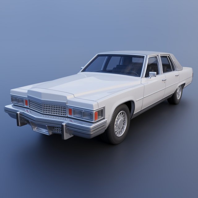 Cadillac FLeetwood Brougham 1979 Modelo de Impressão 3D .c4d .max .obj .3ds .fbx .stl .blend 