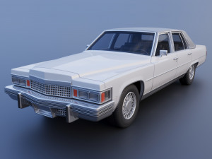 Cadillac FLeetwood Brougham 1979 3D Print Model