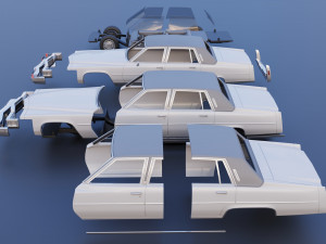 Cadillac FLeetwood Brougham 1979 Modelo de Impressão 3D