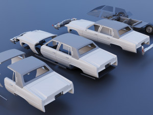 Cadillac FLeetwood Brougham 1979 Modelo de Impressão 3D