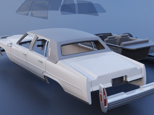 Cadillac FLeetwood Brougham 1979 Modelo de Impressão 3D