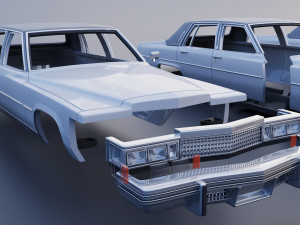 Cadillac FLeetwood Brougham 1979 Modelo de Impressão 3D