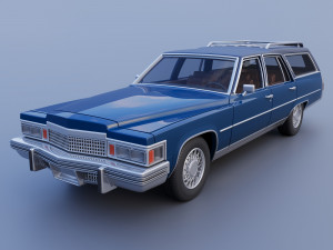 Cadillac Fleetwood Brougham Station Wagon 1979 3D-printmodel