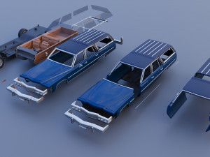 Cadillac Fleetwood Brougham Station Wagon 1979 3D Print Model