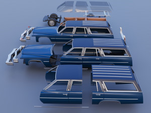 Cadillac Fleetwood Brougham Station Wagon 1979 3D Print Model