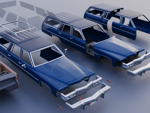 Cadillac Fleetwood Brougham Station Wagon 1979 3D Print Model