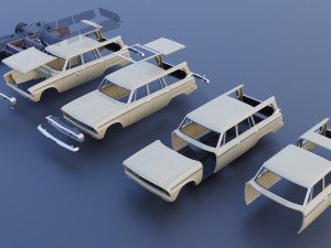Studebaker Daytona Wagonaire 1964 3D प्रिंट मॉडल