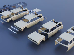 Studebaker Daytona Wagonaire 1964 3D Print Model