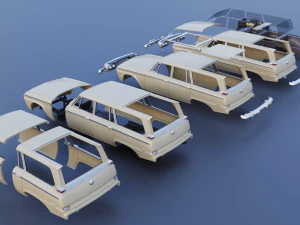 Studebaker Daytona Wagonaire 1964 3D Print Model