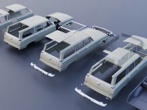 Studebaker Daytona Wagonaire 1964 3D Print Model