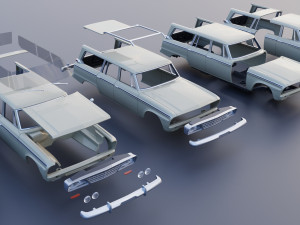 Studebaker Daytona Wagonaire 1964 3D प्रिंट मॉडल