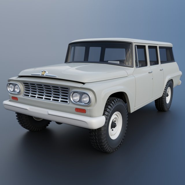 International Travelall 4x4 1962 3D Baskı Modeli .c4d .max .obj .3ds .fbx .stl .blend 