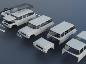International Travelall 4x4 1962 3D Baskı Modeli