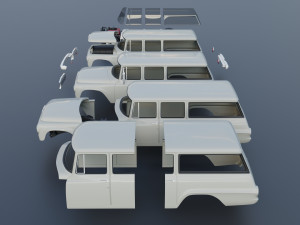 International Travelall 4x4 1962 3D Baskı Modeli