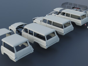International Travelall 4x4 1962 3D Baskı Modeli