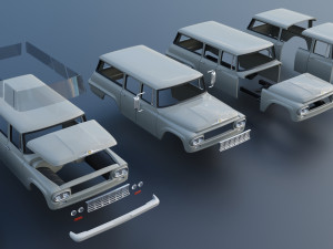 International Travelall 4x4 1962 3D Baskı Modeli