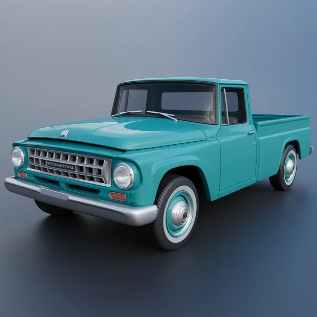 International Pickup 1964 3D Print Model .c4d .max .obj .3ds .fbx .stl .blend