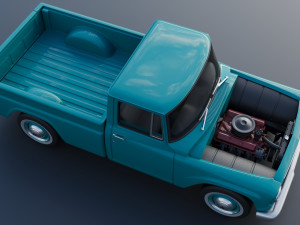 International Pickup 1964 Model do druku 3D