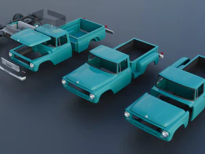 International Pickup 1964 3D Print Model