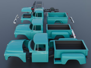 International Pickup 1964 Model do druku 3D