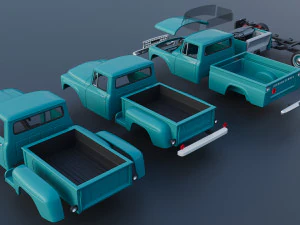 International Pickup 1964 3D Print Model