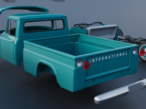 International Pickup 1964 Model do druku 3D