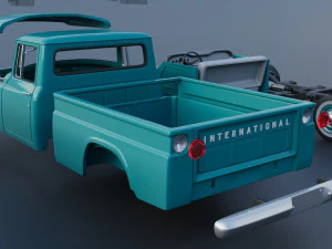 International Pickup 1964 3D Print Model
