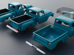 International Pickup 1964 3D Print Model