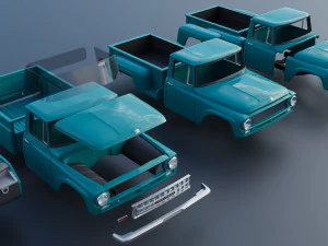 International Pickup 1964 3D Print Model