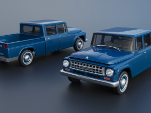 International Pickup Crew Cab 1964 3D-printmodel