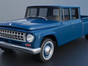 International Pickup Crew Cab 1964 3D Print Model