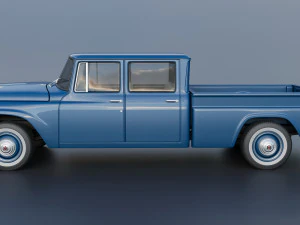 International Pickup Crew Cab 1964 3D Print Model