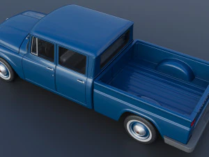 International Pickup Crew Cab 1964 3D Print Model
