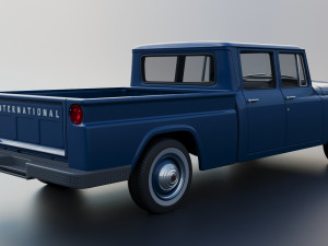 International Pickup Crew Cab 1964 3D-printmodel