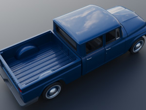 International Pickup Crew Cab 1964 3D-printmodel