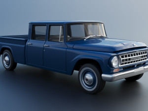 International Pickup Crew Cab 1964 3D-printmodel