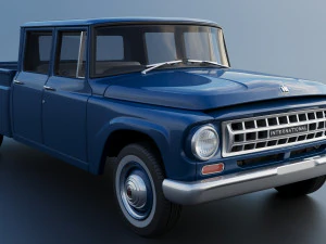 International Pickup Crew Cab 1964 3D Print Model