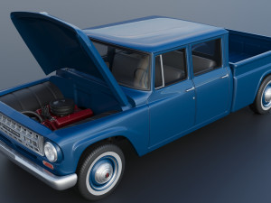 International Pickup Crew Cab 1964 3D-printmodel