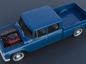 International Pickup Crew Cab 1964 3D-printmodel
