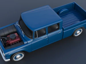 International Pickup Crew Cab 1964 3D Print Model