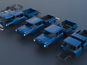 International Pickup Crew Cab 1964 3D Print Model