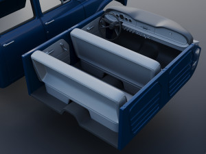 International Pickup Crew Cab 1964 3D-printmodel