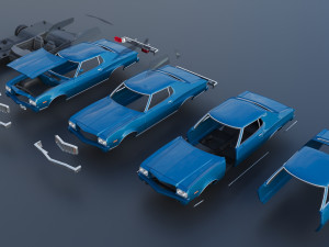 Gran Torino 1974 3D Print Model